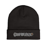 Creepy Horseman Embroidered Beanie — Gothic Skate Winter Hat