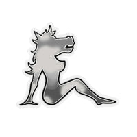 Mud flap Horse Lady right Kiss-Cut Sticker