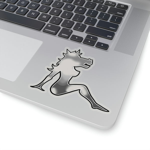 Mud flap Horse Lady right Kiss-Cut Sticker