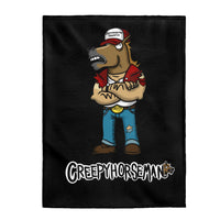 Creepyhorseman Trucker Velveteen Plush Blanket