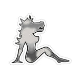 Mud flap Horse Lady right Kiss-Cut Sticker