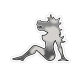 Mud flap Horse Lady left Kiss-Cut Sticker