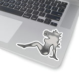 Mud flap Horse Lady left Kiss-Cut Sticker