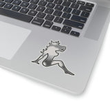 Mud flap Horse Lady right Kiss-Cut Sticker